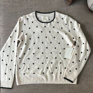 Cynthia Rowley Polka Dot Cashmere Sweater